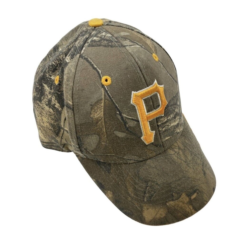MLB Pittsburgh Pirates Hat Baseball Cap Camo Snap Back Adjustable ‘47 Brand